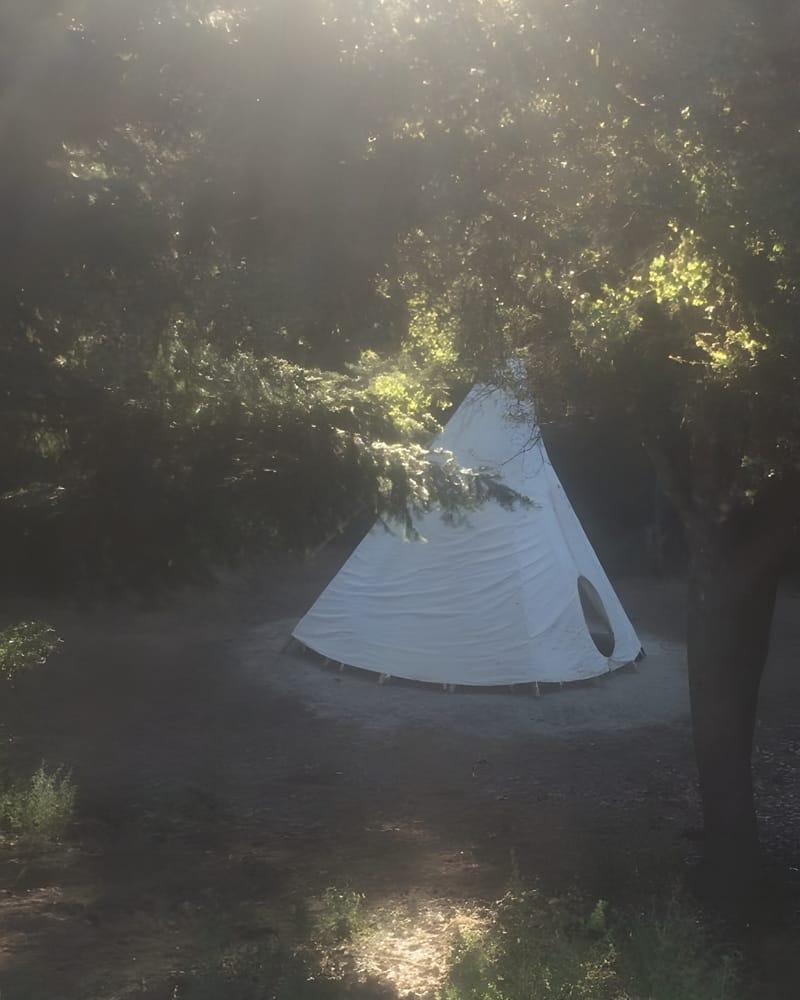 Tipi at The Sanctuary of the Heart in Bonny Doon, CA