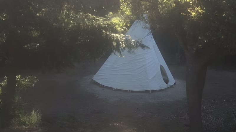 Tipi at The Sanctuary of the Heart in Bonny Doon, CA